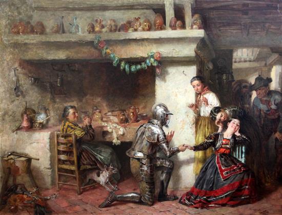 Edwin Long (1829-1891) Don Quixote 28 x 36in.